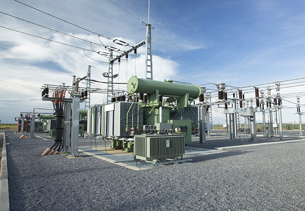 Power Station With Green Box